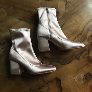 Champagne Silk Booties